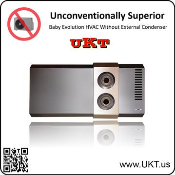 Without External Condenser Air Conditioner Model Baby by UKT Air Conditioners
The UKT Baby Air Conditioner without external unit is entirely made of metal with a modern, simple and essential design.
Made to last, it is silent, effective and serviceable.