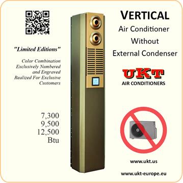 The Vertical Air Conditioner Without External Condenser Adopts High-Efficiency Microchannel Heat-Exchanger to Reach an Extraordinary Efficiency at Normal Conditions and Maintain Even at High Temperatures Above 110F (43C).
Full Made of Metal and Anticorrosion Features the Vertical is Not Only an Air Conditioner But a Piece of Technology and Design Made to Last.